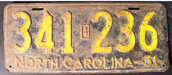 Reggie's North Carolina License Plates